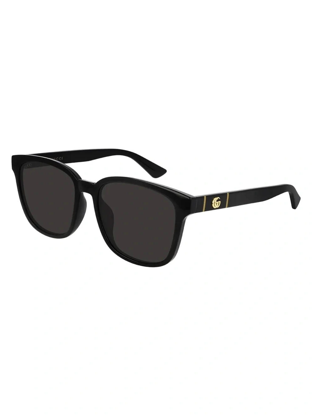 Gucci Black Sunglasses with Gold GG Temple Detail
